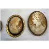 Image 3 : 4 Antique Cameos With Small Damages