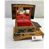 Image 2 : Swiss Alps House Jewelry Box/Music Box, Vintage, Plays "Somewhere My Love"