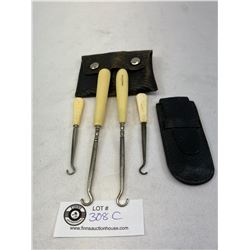 Lot Of Old Button Hooks And Shoe Horn Kit