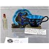 Image 1 : Chinese Silver And Enamel Cup And Saucer, Small Damage In Cup, And Opium Bottle