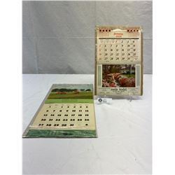 2 Complete Calendars, 1952 And 1958, Alberta