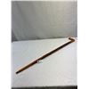 Image 1 : 36.5" L Engraved 1 Piece Wood Cane