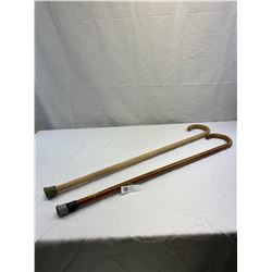 2 36"L Wooden Canes