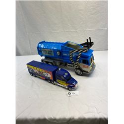 Tonka Garbage Truck And Sunoco Nascar Semi Truck And Trailer