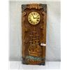 Image 1 : 36"Tx14"W Battery Operated Wall Clock, Resin To Look Like Wood