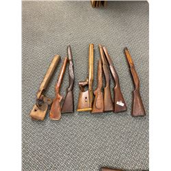 Nice Lot Of 8 Wood Gun Stocks, Great For Reuse Or Decoration Or For Wood