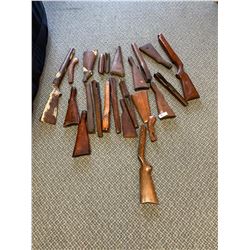 Big Lot Of Wooden Gun Stocks And Wooden Pieces
