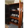 Image 2 : ANTIQUE CHINESE ELMWOOD STORAGE CABINET W/2 DOORS, SHELVES & DRAWERS, CA. 1850 (41" X 21" X 73" H)