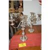 Image 1 : SILVER CANDELABRA (SILVERPLATE ON COPPER) (PAIR)