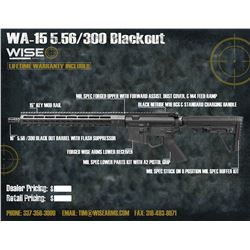 WISE ARMS AR-15 16" BILLET 5.56 W/ 15" RAIL