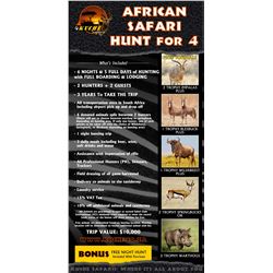 African Safari Hunt for 4 With Kuche Safaris
