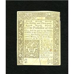 Connecticut June 19, 1776 1s/3d Choice About New