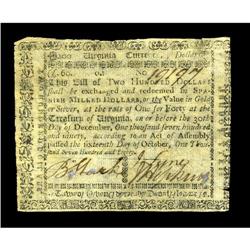 Virginia October 16, 1780 $200 Fine. Several goo