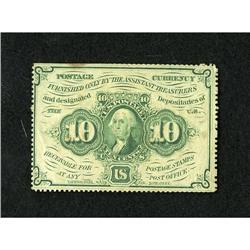 Fr. 1240 10c First Issue Extremely Fine-About Ne