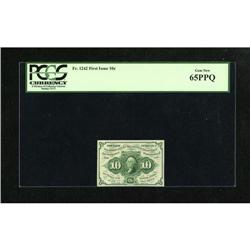 Fr. 1242 10c First Issue PCGS Gem New 65PPQ. A b