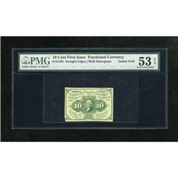 Fr. 1242 10c First Issue PMG About Uncirculated