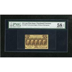 Fr. 1280 25c First Issue PMG Choice About Unc 58
