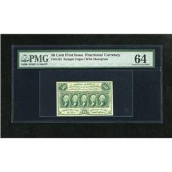 Fr. 1312 50c First Issue PMG Choice Uncirculated