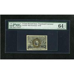 Fr. 1233 5c Second Issue PMG Choice Uncirculated