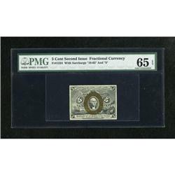 Fr. 1234 5c Second Issue PMG Gem Uncirculated 65