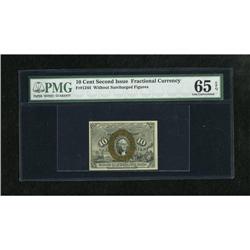 Fr. 1244 10c Second Issue PMG Gem Uncirculated 6
