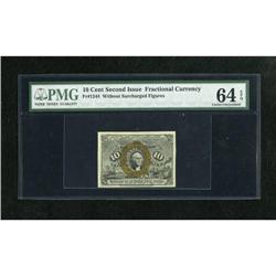 Fr. 1244 10c Second Issue PMG Choice Uncirculate