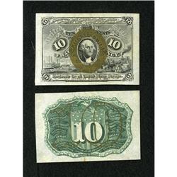 Fr. 1244SP 10c Narrow Margin Pair Second Issue C