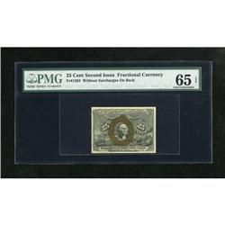 Fr. 1283 25c Second Issue PMG Gem Uncirculated 6