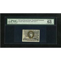 Fr. 1318 50c Second Issue PMG Choice Uncirculate