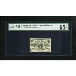 Fr. 1226 3c Third Issue PMG Gem Uncirculated 65