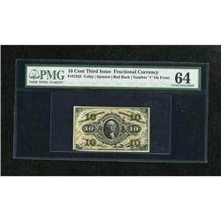 Fr. 1252 10c Third Issue PMG Choice Uncirculated