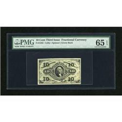 Fr. 1255 10c Third Issue PMG Gem Uncirculated 65