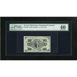 Fr. 1256 10c Third Issue PMG Extremely Fine 40.