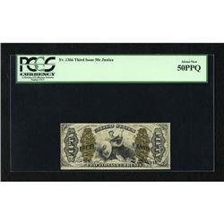 Fr. 1366 50c Third Issue Justice PCGS About New