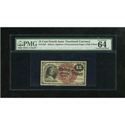 Fr. 1267 15c Fourth Issue PMG Choice Uncirculate