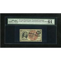 Fr. 1267 15c Fourth Issue PMG Choice Uncirculated 64 EP