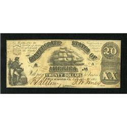 T18 $20 1861. Cr. 105 PF-2 Original surfaces are