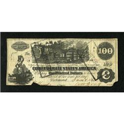 CT39 $100 1862. This interesting counterfeit has