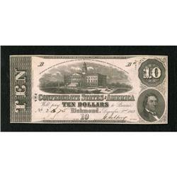 T52 $10 1862. Cr. 373 PF-9 A light center fold i