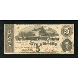 T53 $5 1862. Cr. 383 PF-3 Signers of this note a