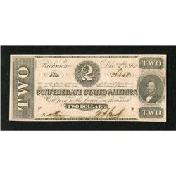 T54 $2 1862. Cr. 391 PF-6 A little handling at l