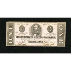 T62 $1 1863. The cut is above average for this i