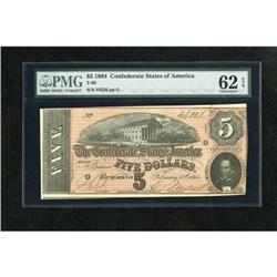 T69 $5 1864. This pleasing Memminger issue has b