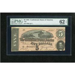 T69 $5 1864. Yet another $5 Memminger graded PMG