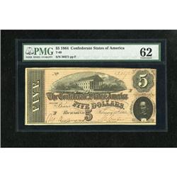 T69 $5 1864. The signatures are strong on this n