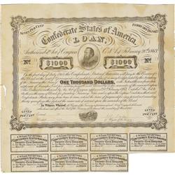 Counterfeit Ball C241 Cr. X122 Bond $1000 1863 F