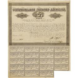 Ball 384 Cr. 166 $1000 Bond 1864. This bond show