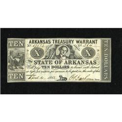 Little Rock, AR- Arkansas Treasury Warrant $10 A