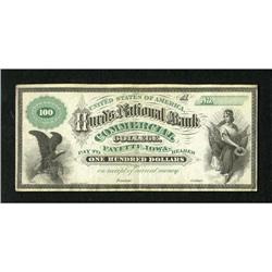 Fayette, IA- Hurd's Commercial College $100 Schi