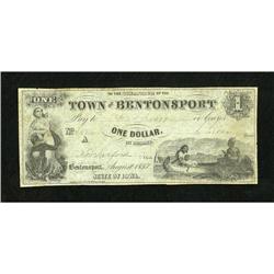 Bentonsport, IA- Town of Bentonsport $1 Aug. 185